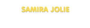 Der Vorname Samira Jolie